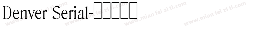 Denver Serial字体转换